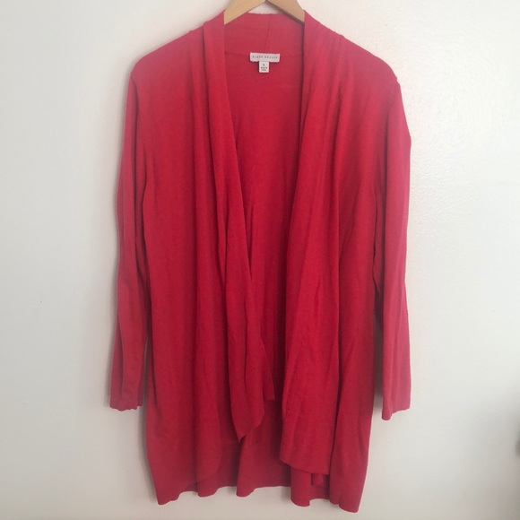 Susan Graver Sweaters - Susan Graver red open front cardigan sweater sz XL